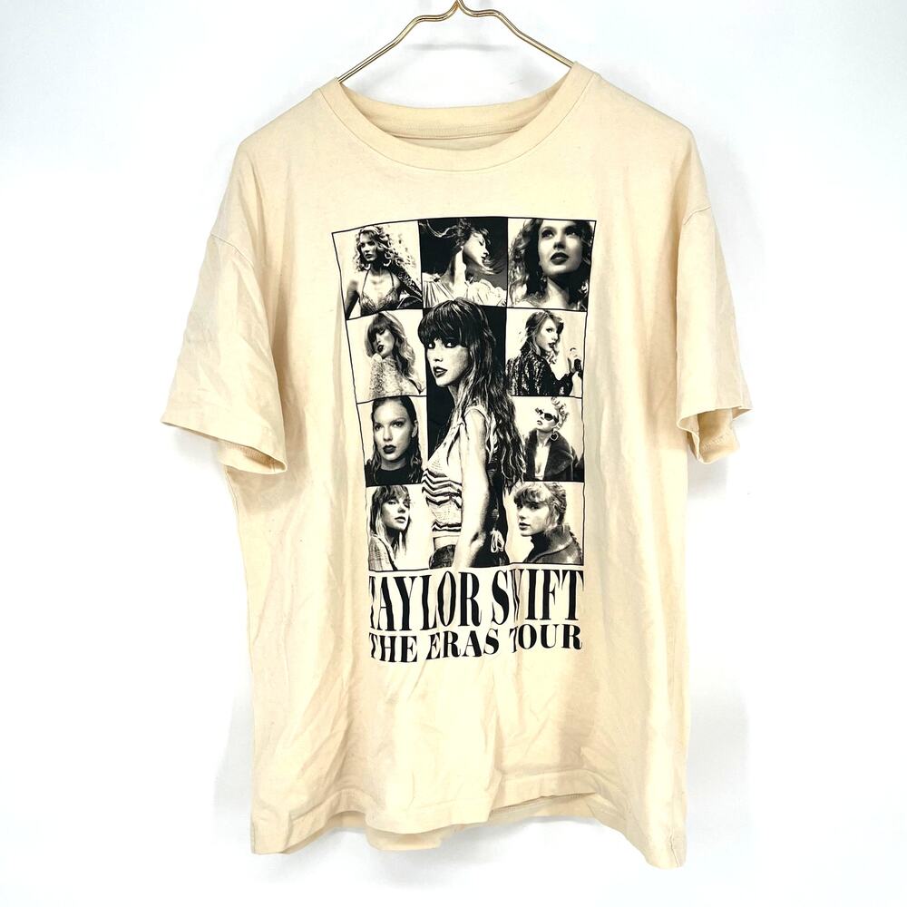 Taylor Swift Eras Tour T-Shirt Seattle Night 2 Official Merch Beige Tee Size L